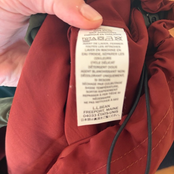 L.L. Bean Colorblock Anorak Windbreaker Jacket Hooded Pullover Small - Picture 5 of 6